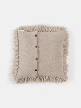 Wool and Alpaca Shag Pillow in Fawn