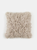 Wool and Alpaca Shag Pillow in Fawn