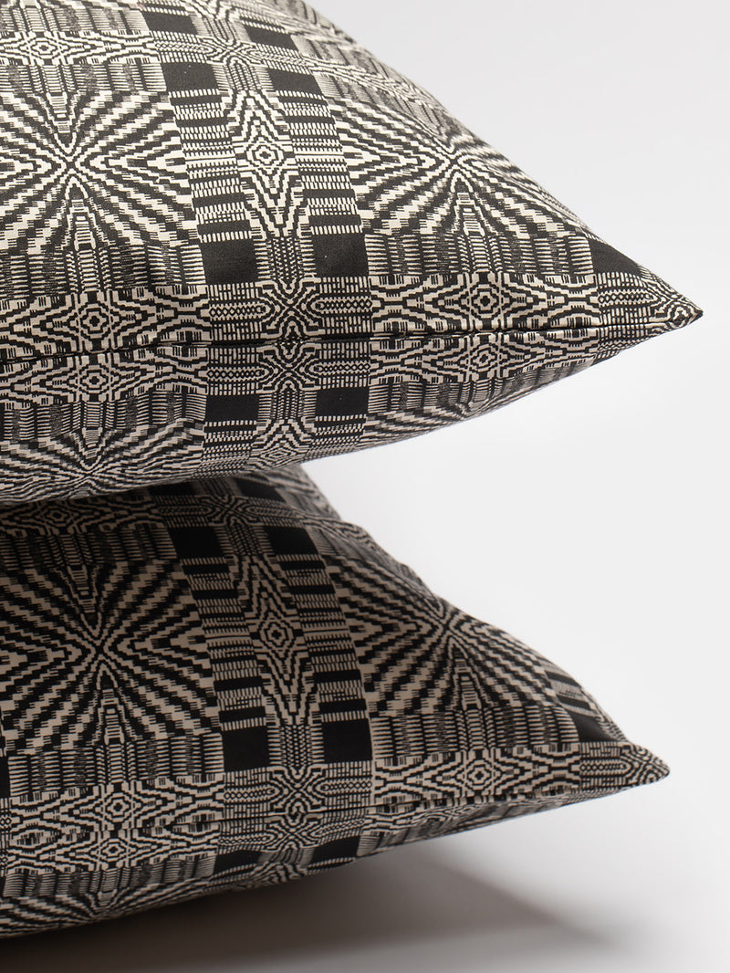 Edgar Allan Poe Pillowcase Pair in Natural/Black