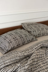 Edgar Allan Poe Pillowcase Pair in Natural/Black