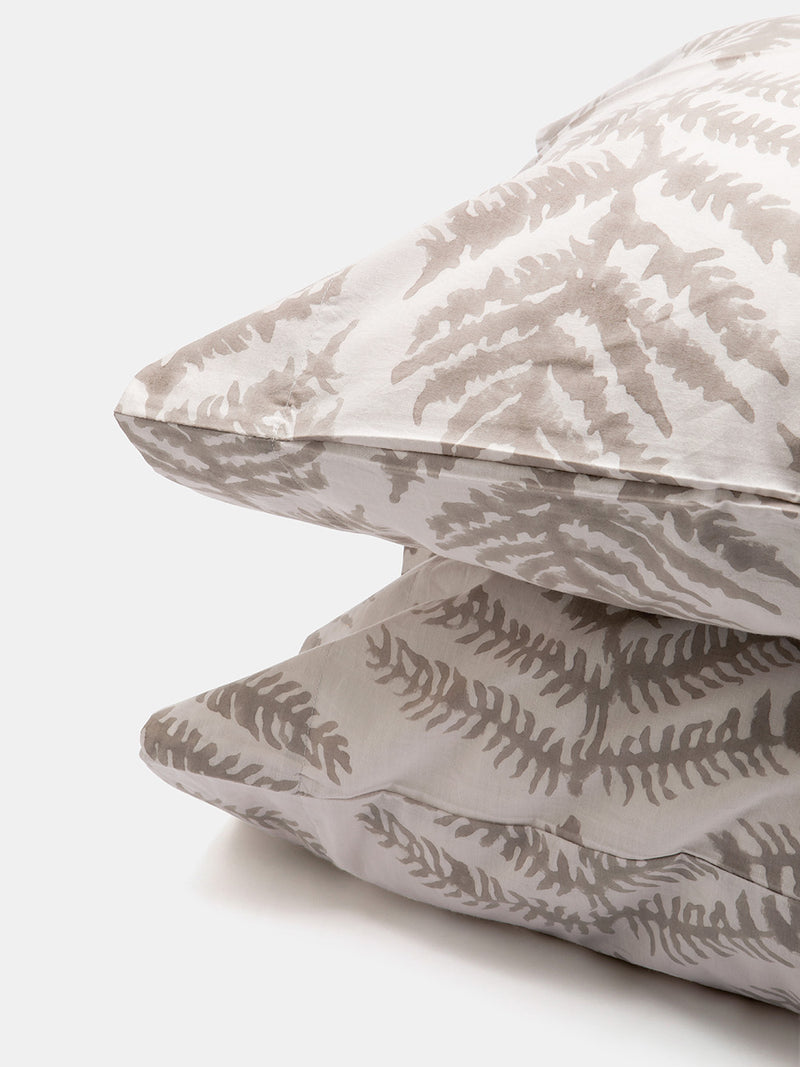 Fern Pillowcase Pair in Dove