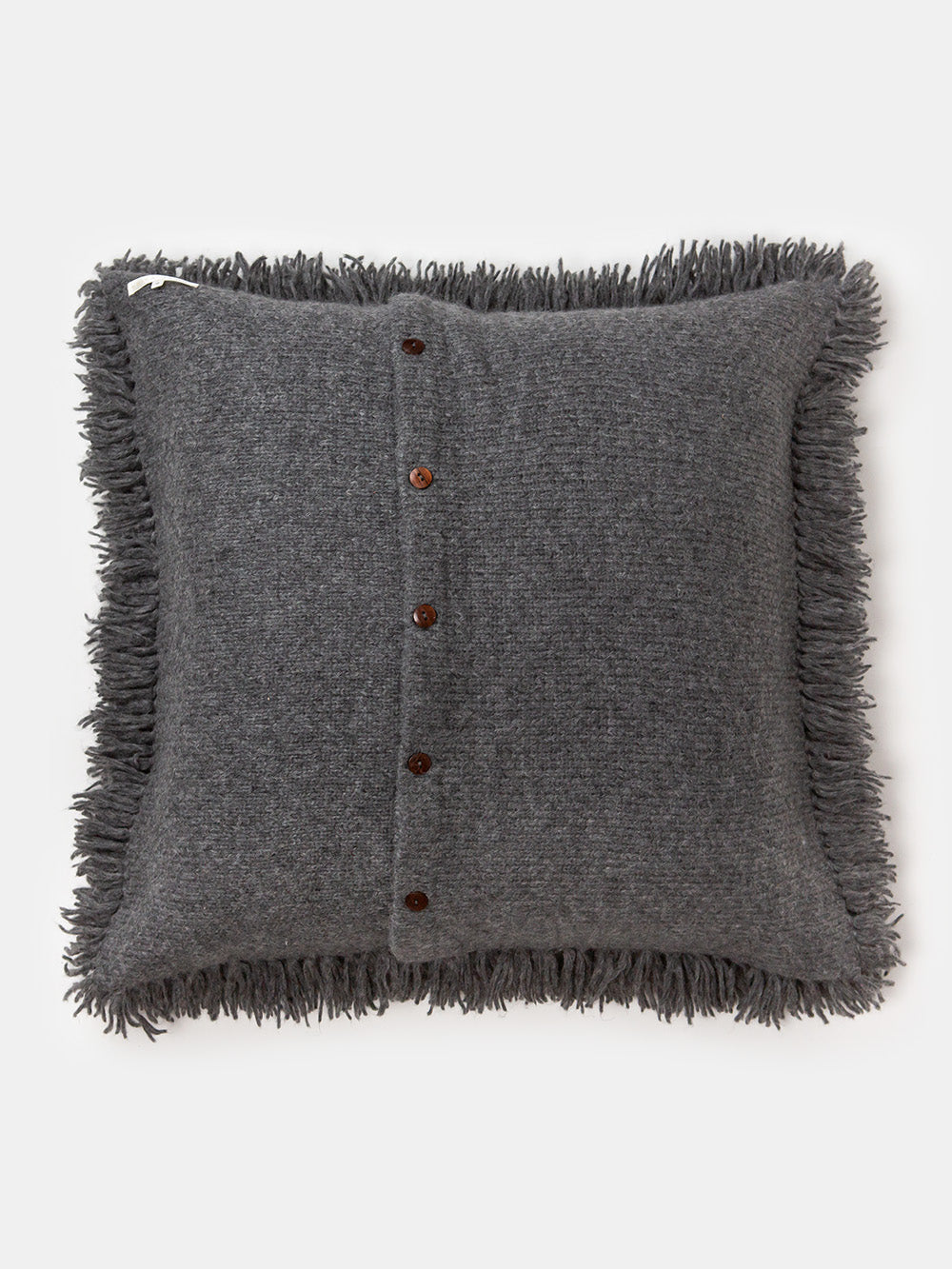 Luxe Pujpu Shag Floor Pillow in Charcoal