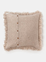 Wool and Alpaca Shag Floor Pillow in Fawn