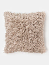 Wool and Alpaca Shag Floor Pillow in Fawn