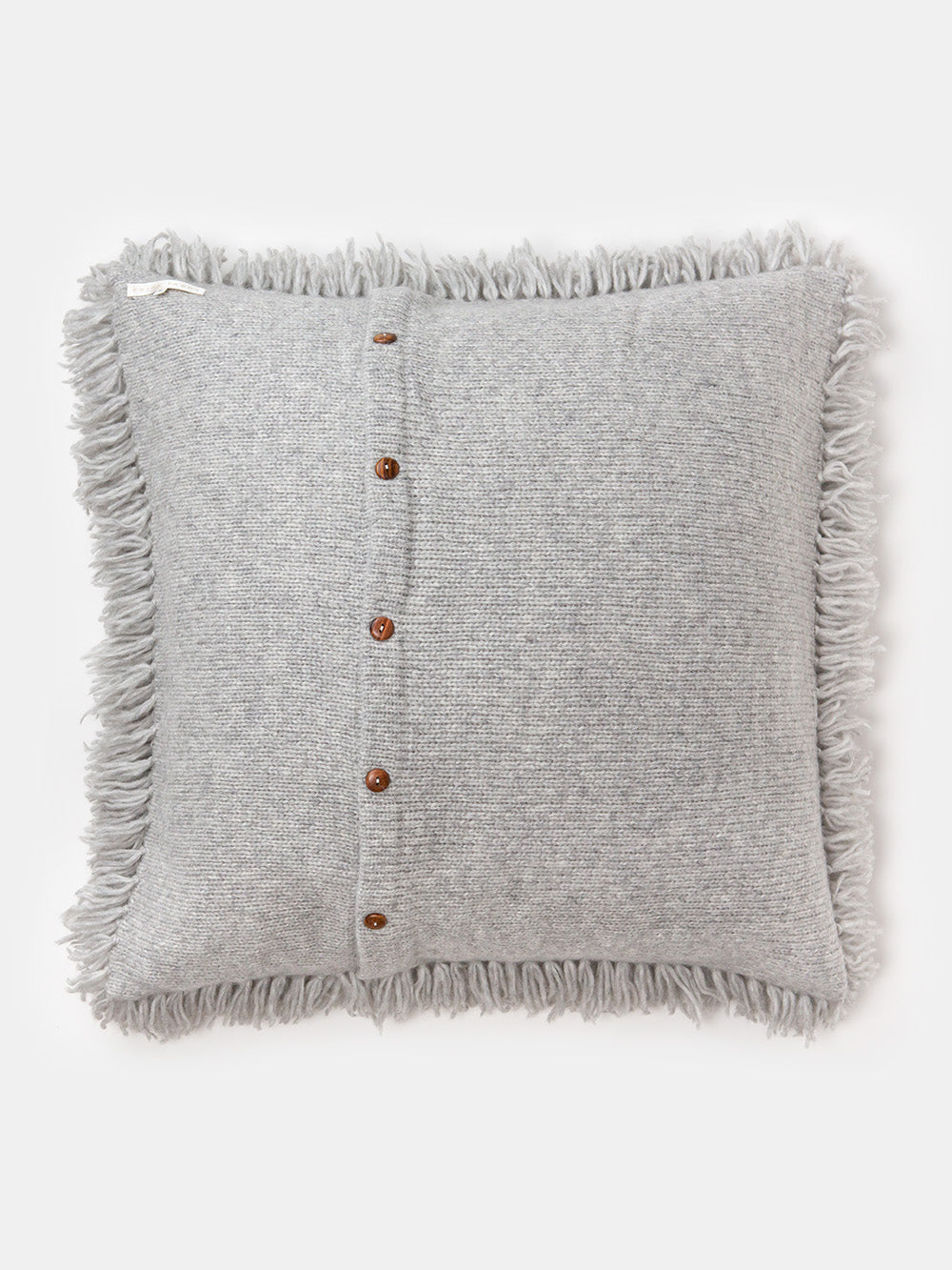 Luxe Pujpu Shag Floor Pillow in Light Grey