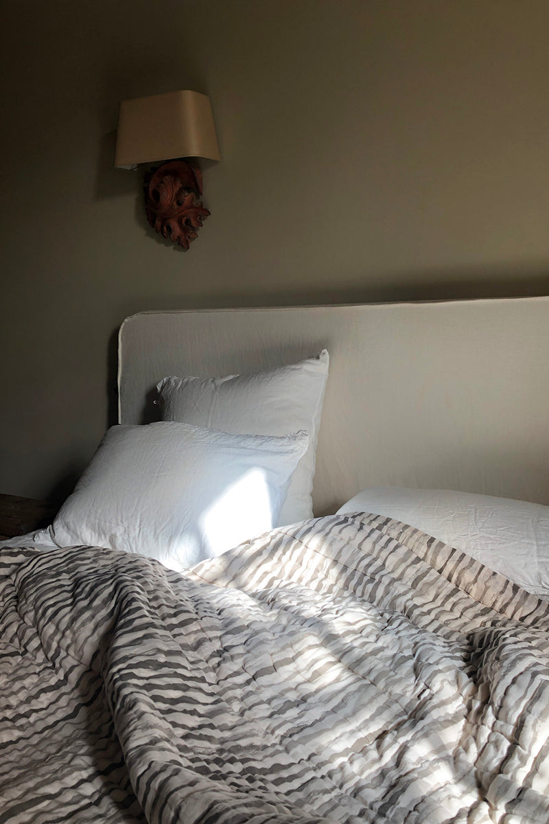 Cotton Hand-Stitched Quilt in Alder