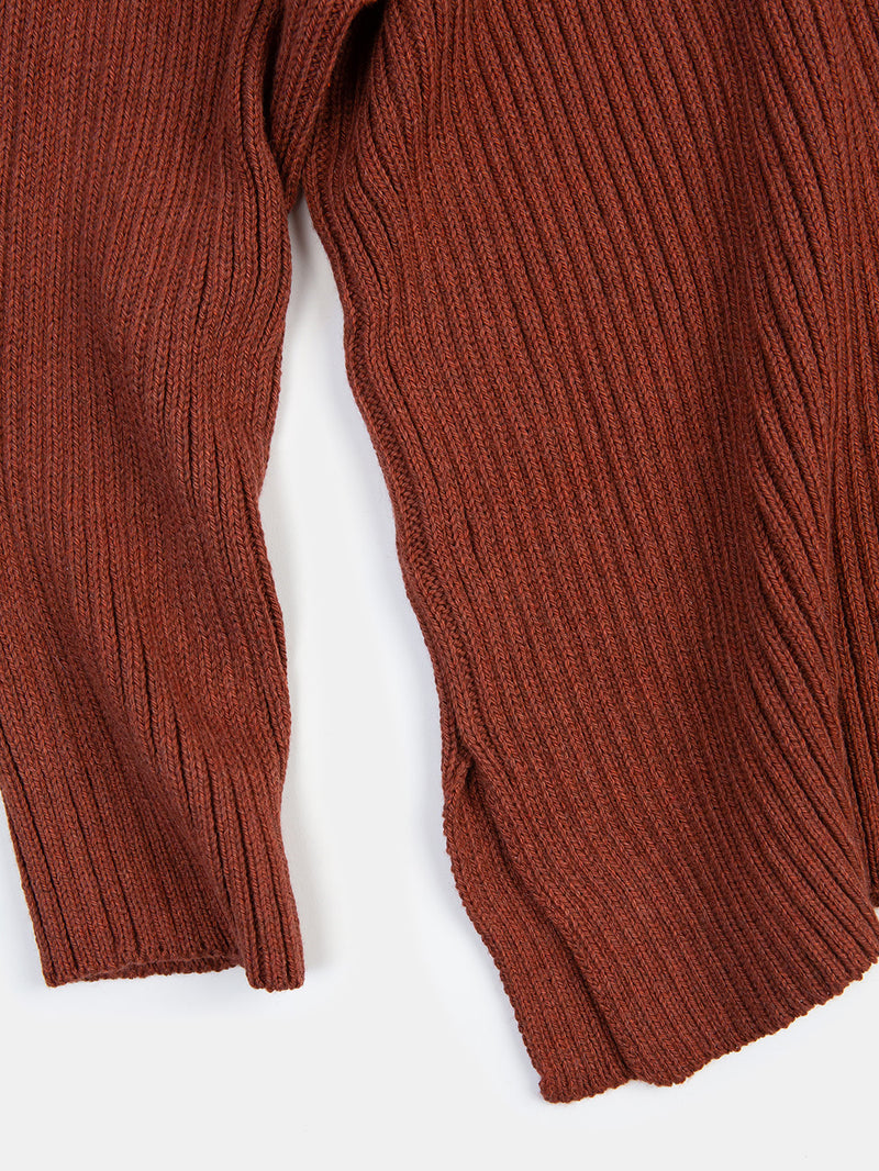 Pima Cotton Ribbed Pullover in Madrone