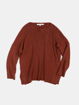 Pima Cotton Ribbed Pullover in Madrone