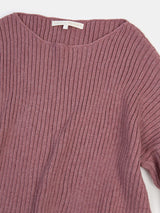 Pima Cotton Ribbed Pullover in Orchid