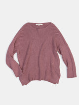 Pima Cotton Ribbed Pullover in Orchid