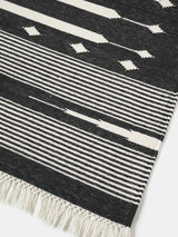Panja Spire Rug in Black and Natural