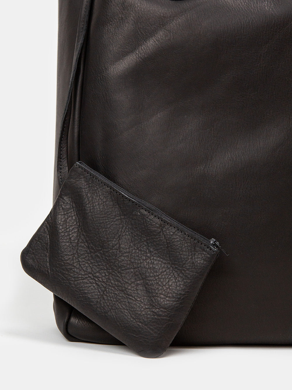 Eve Leather Tote in Black