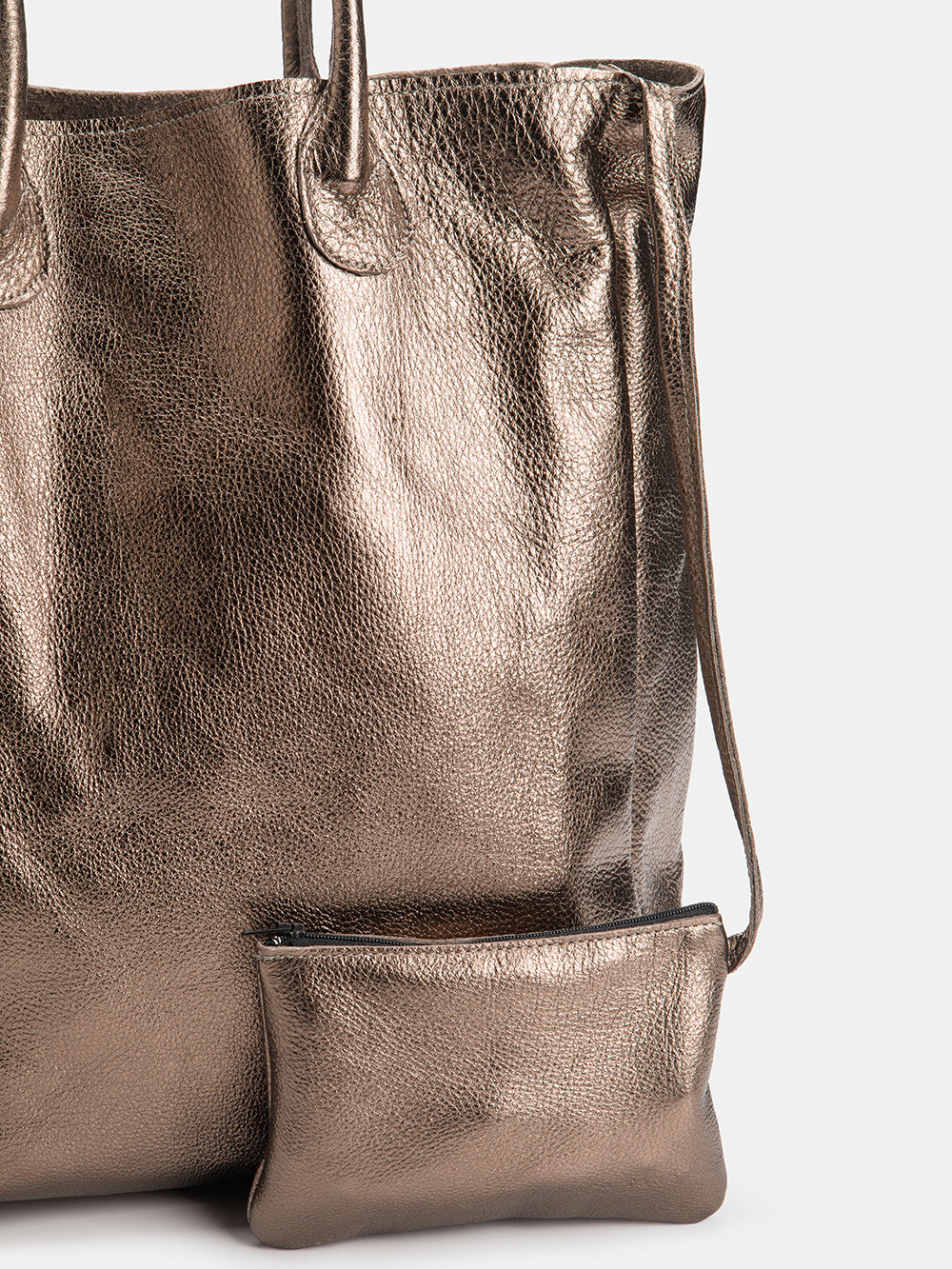Eve Leather Tote in Bronze