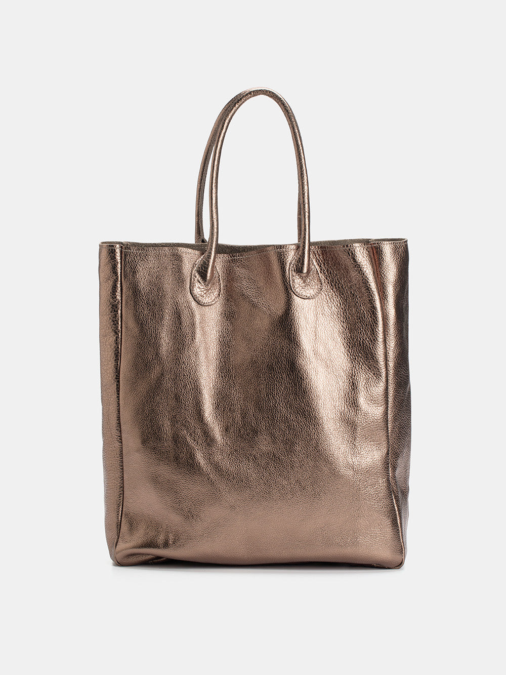 Eve Leather Tote in Bronze