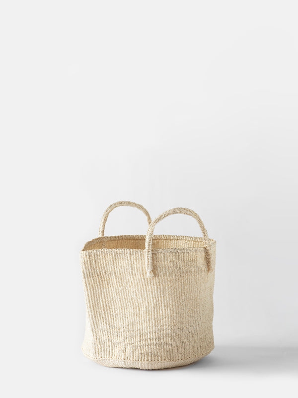 Small Floor Sisal Basket in Natural