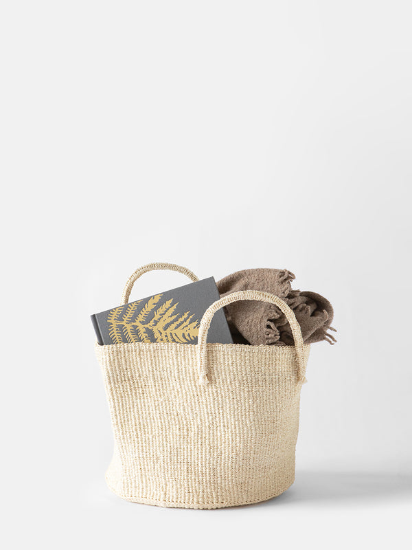Small Floor Sisal Basket in Natural