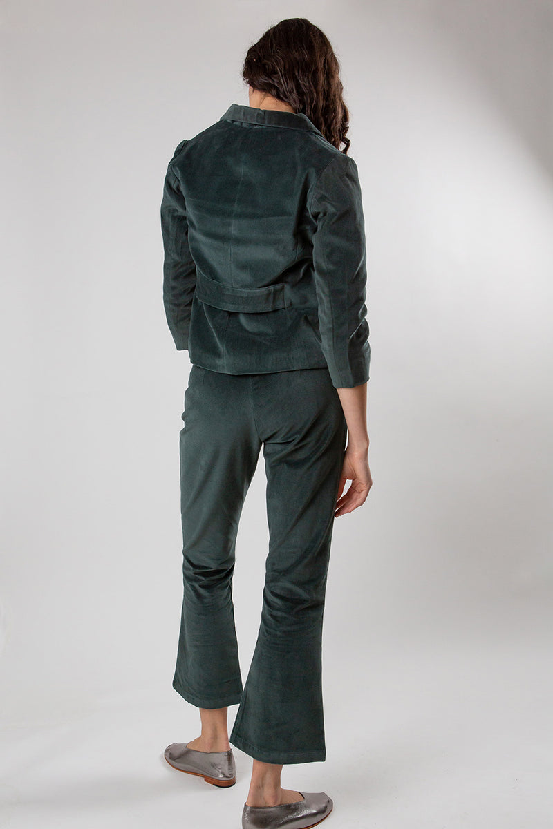 Cotton Velvet Soren Pant in Spruce