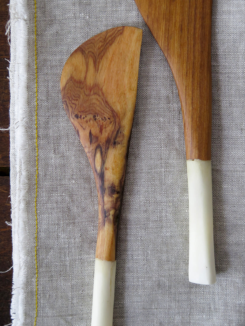 Olivewood Butter Spreader with Bone Handle