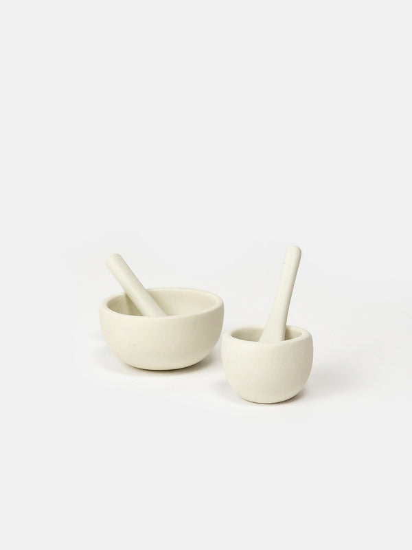 Set of 2 Soapstone Salt Cups and Spoons