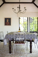 Edgar Allan Poe Tablecloth in Natural/Black