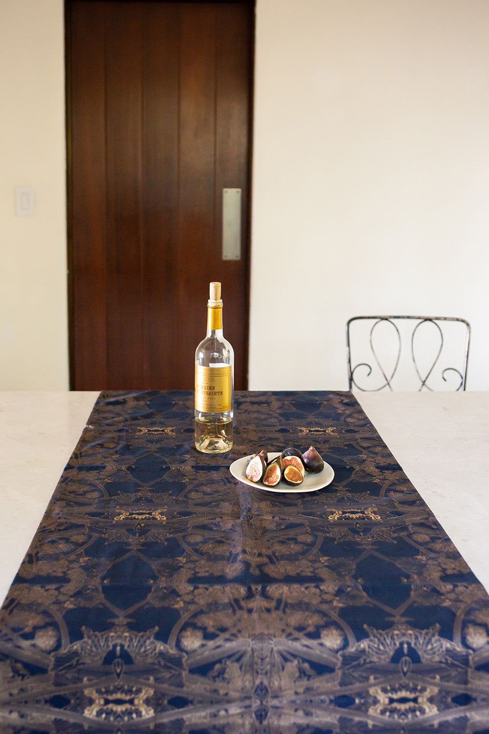Botanicus Table Runner in Navy/Gold