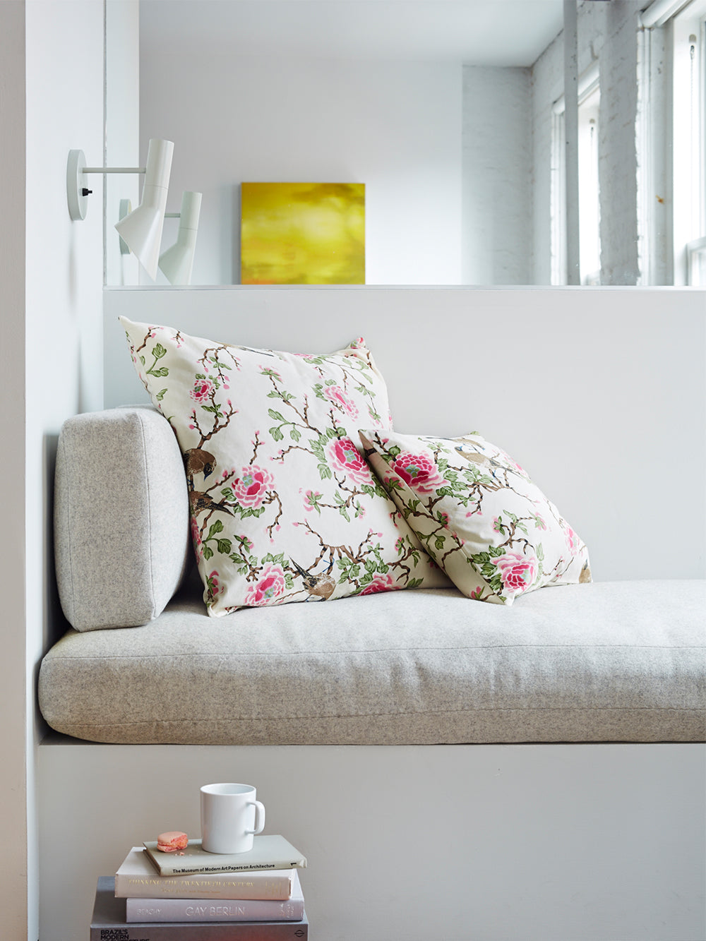 Cotton Throw Pillow In Lovebird