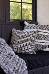 1965 Throw Pillow in Natural/Black/Navy