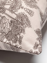 Botanicus Throw Pillow in Dove/Dark Chocolate