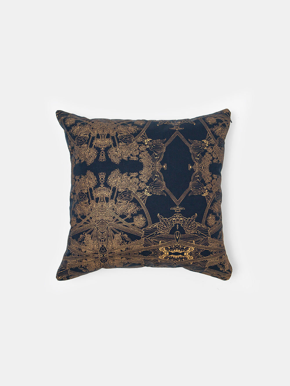 Botanicus Throw Pillow in Navy/Gold