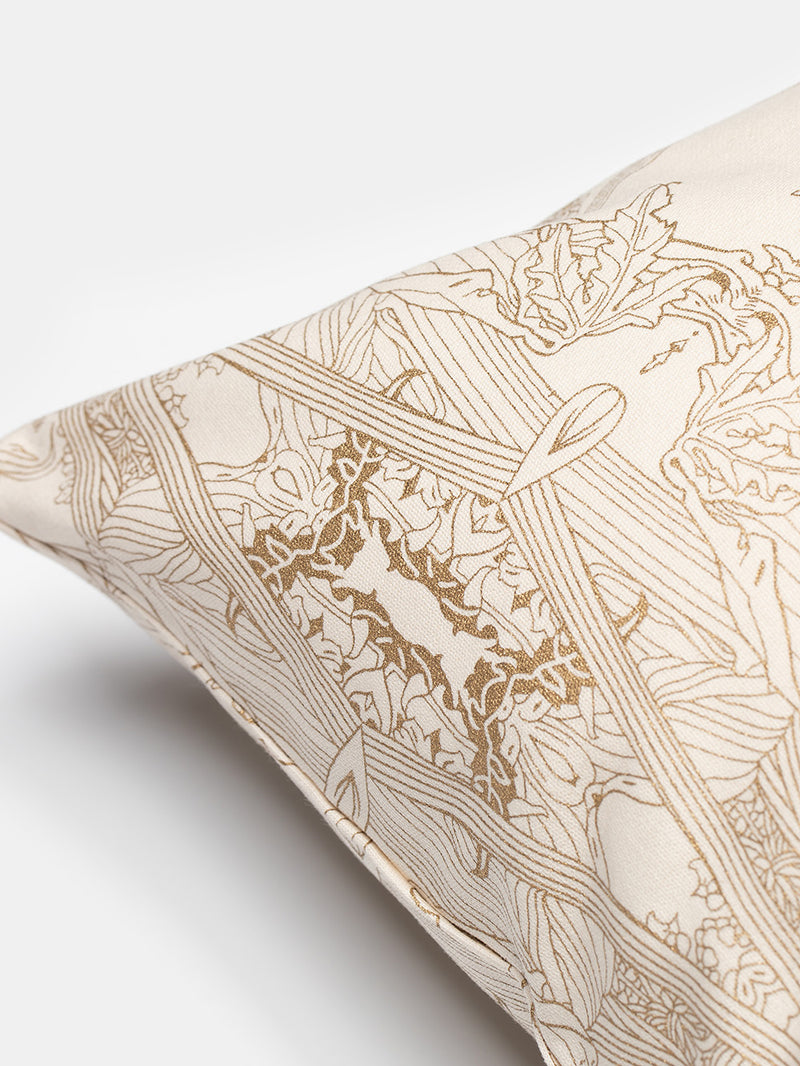 Botanicus Throw Pillow in Natural/Gold