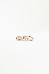 WWAKE Organic Triangle Brilliant Cut Diamond Ring
