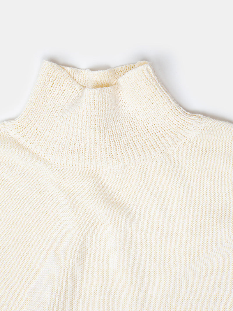 Pima Cotton Turtleneck in Natural
