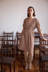 Tynan Silk Crêpe De Chine Dress in Sienna Jacobsen