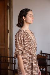 Tynan Silk Crêpe De Chine Dress in Sienna Jacobsen