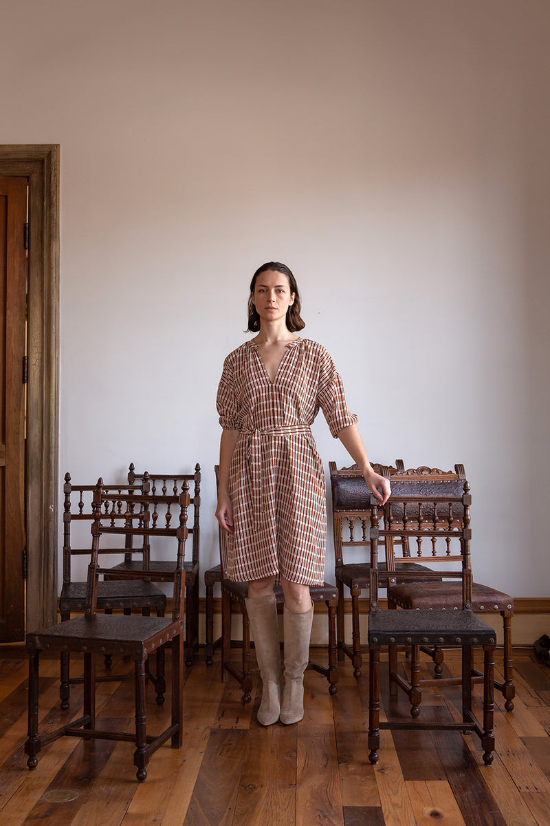 Tynan Silk Crêpe De Chine Dress in Sienna Jacobsen