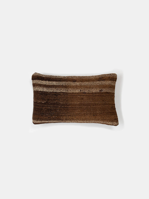 Vintage Kilim Lumbar Pillow in Brown