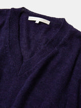 Alpaca V Neck Pullover in Midnight