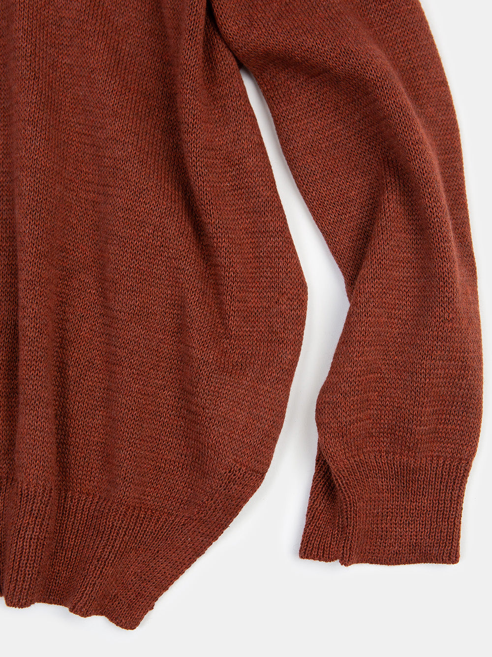 Anna Pima Cotton V Neck Pullover in Madrone