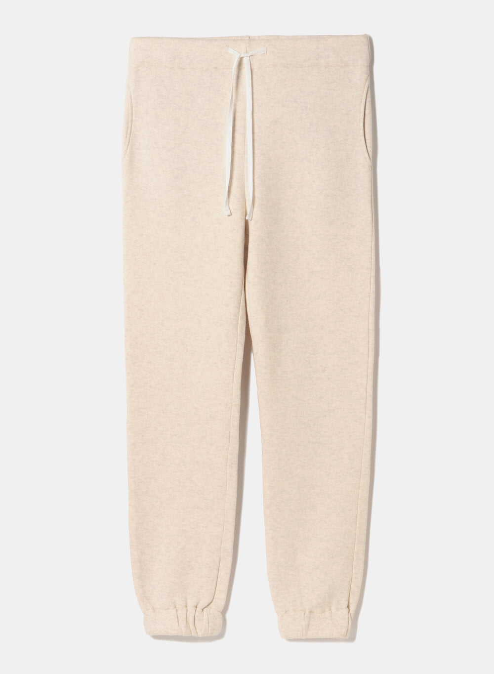 V Room Brushed Fleece Pants In Oat