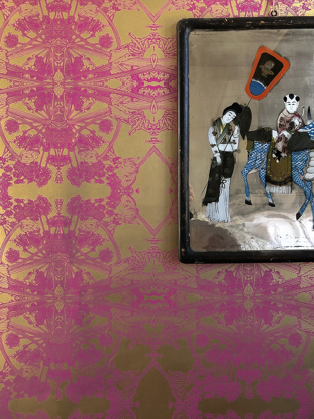 Sample - Botanicus Wallpaper in Ochre/Magenta